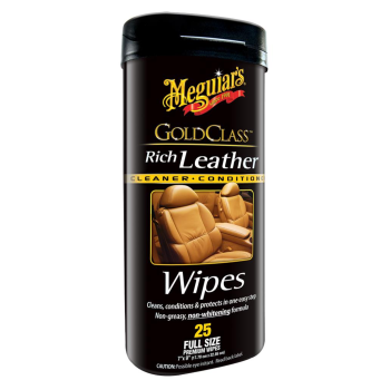 Meguiar´s GOLD CLASS Rich Leather Leder Reinigungs- und Pflegetücher 25 Stück